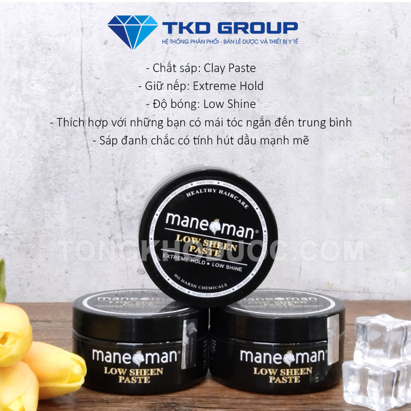 Đặc điểm nổi bật sáp vuốt tóc Mane Man Low Sheen Paste