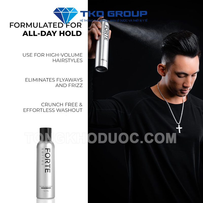 Gôm xịt tóc Forte Series Freeze Spray – Extreme Hold giữ nếp tóc mạnh mẽ suốt 48h