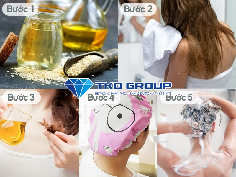 Phục hồi tóc khô xơ tại nhà với dầu mè