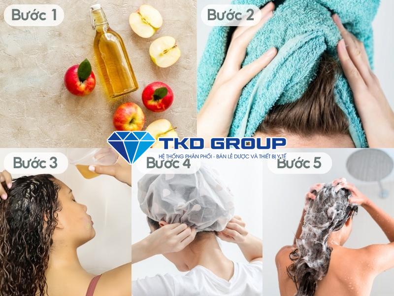 Phục hồi tóc khô xơ tại nhà với giấm táo