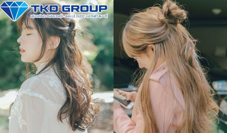 tóc buộc nửa đầu